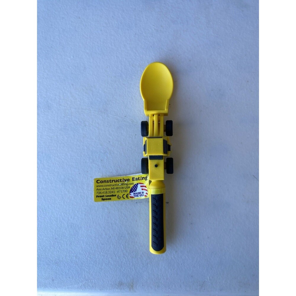 Constructive Eating Yellow Front Loader Spoon Toddler Utensil Made in USA